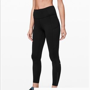 Lululemon NWOT Black Fast and Free leggings